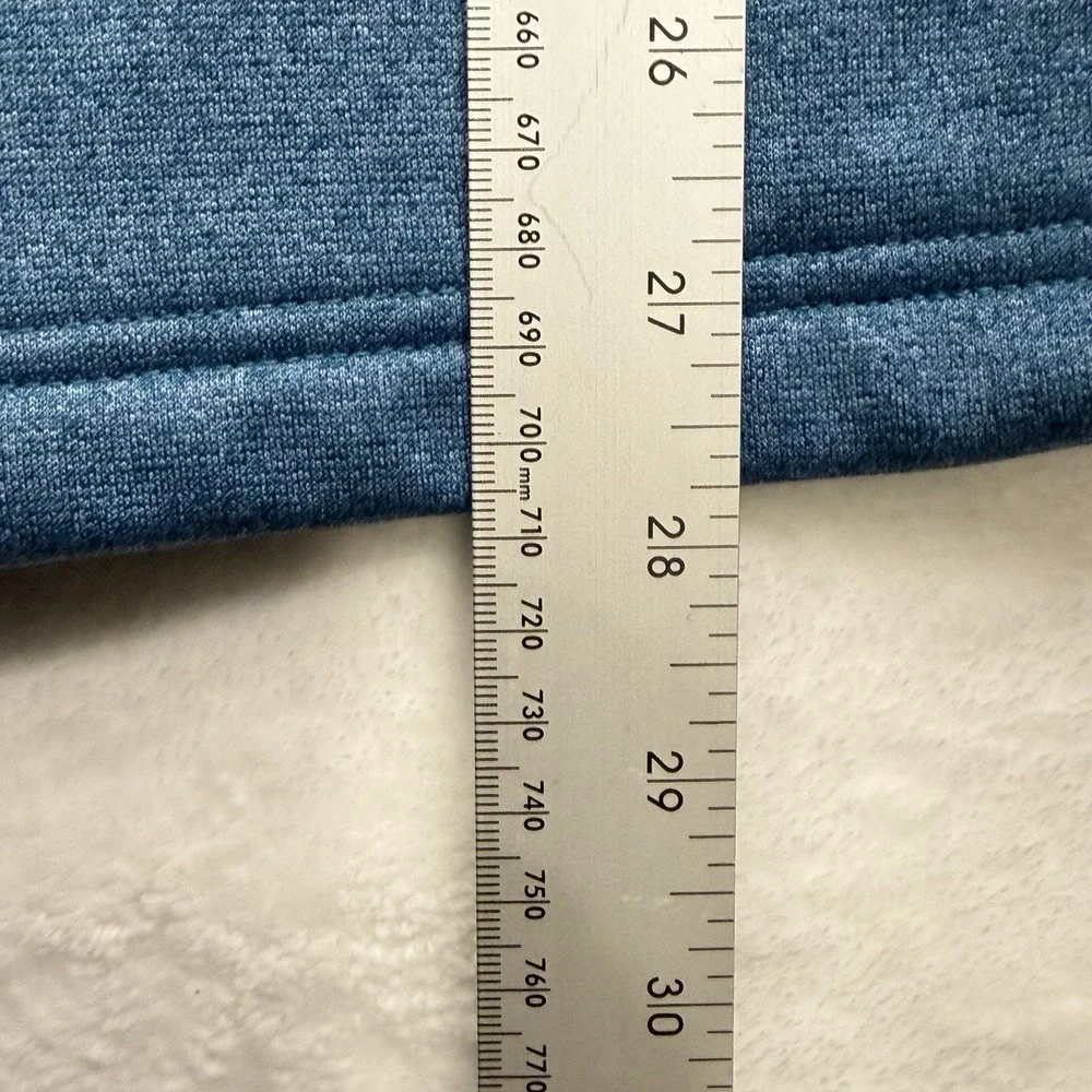 Columbia Men's Full Zip Hooded Fleece Jacket Medium Blue/Gray Colorblock Pockets